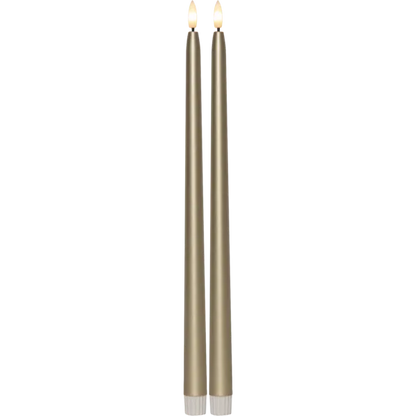 Batteridrivet LED Antikljus 2-pack 39 cm Guld