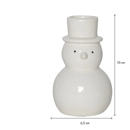 Julljusstake Snögubbe 2-pack Vit