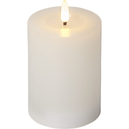 LED Blockljus Flamme Flow Vit 12,5 cm