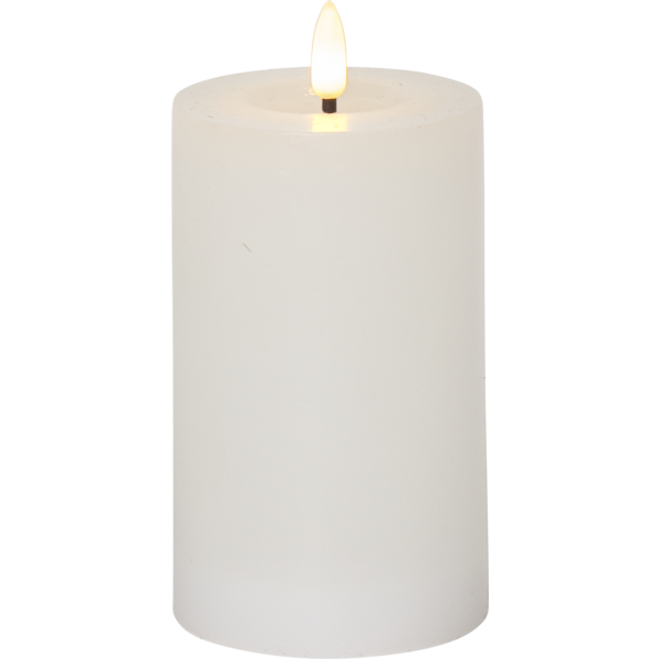 LED Blockljus Flamme Flow Vit 15 cm