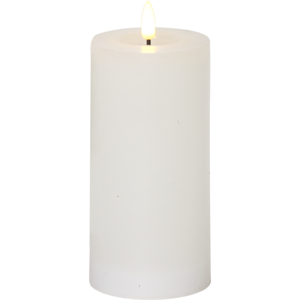 LED Blockljus Flamme Flow Vit 17,5 cm