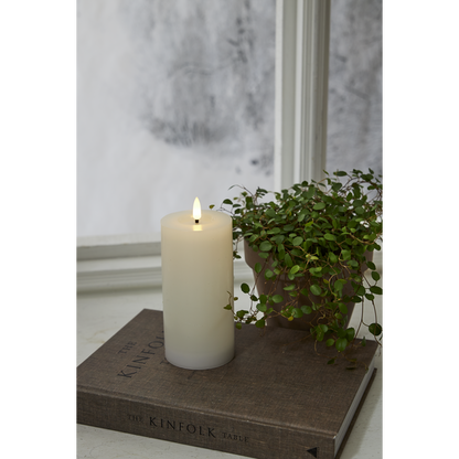 LED Blockljus Flamme Flow Vit 17,5 cm