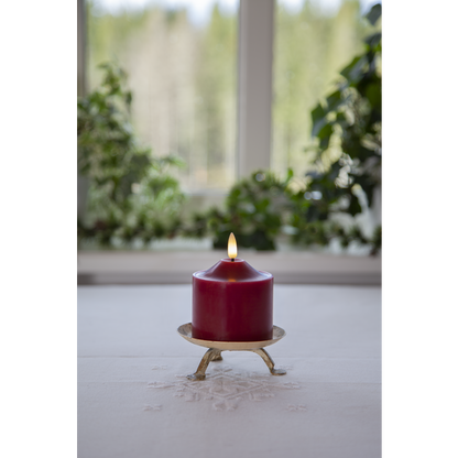 LED Blockljus Flamme Top Röd 9,5 cm