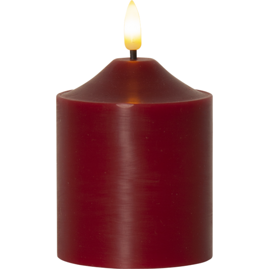 LED Blockljus Flamme Top Röd 12 cm