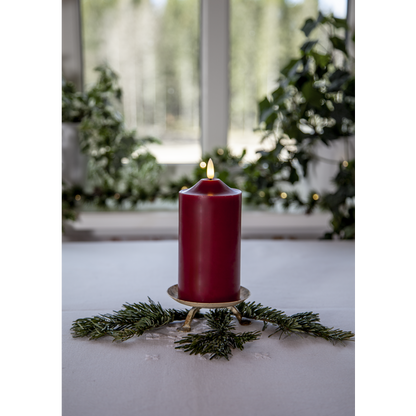 LED Blockljus Flamme Top Röd 17 cm