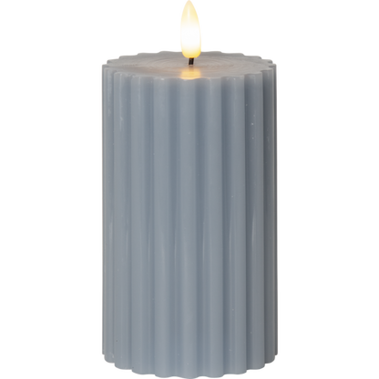 LED Blockljus Flamme Stripe Blå 15 cm