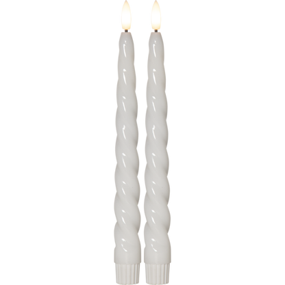 LED Antikljus 2-pack Flamme Shine Vit