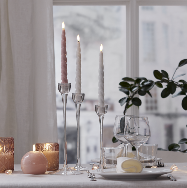 LED Antikljus 2-pack Flamme Shine Vit