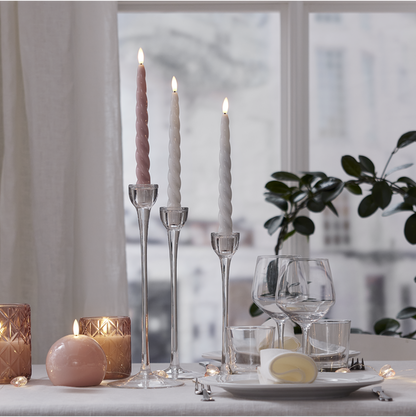 LED Antikljus 2-pack Flamme Shine Vit