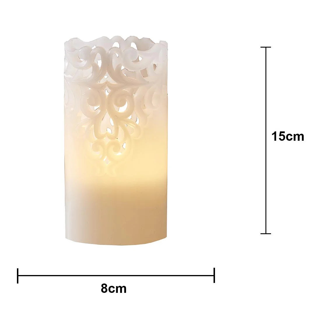 Batteridrivet LED Blockljus Clary 15 cm