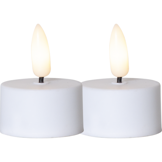 LED Värmeljus 2-pack Flamme 3,8x5 cm