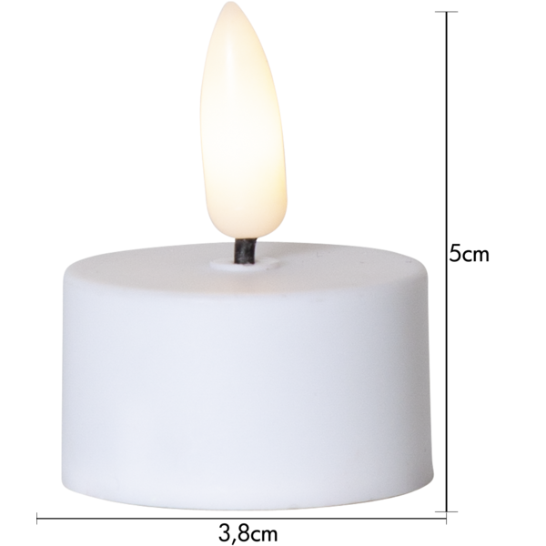 LED Värmeljus 2-pack Flamme 3,8x5 cm