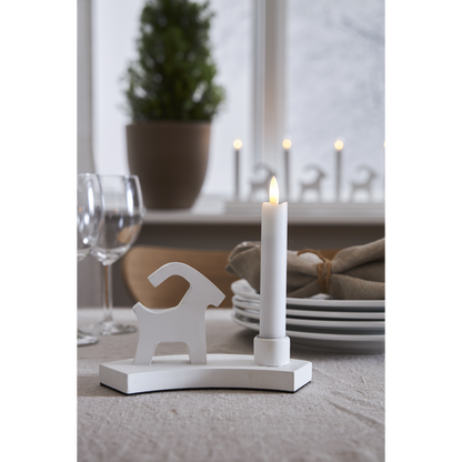 LED Antikljus 2-pack Flamme Rustic 15 cm Vit