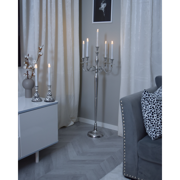 LED Antikljus 2-pack Flamme Rustic 25 cm Vit