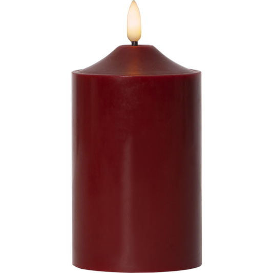 LED Blockljus Flamme Top Röd 15 cm