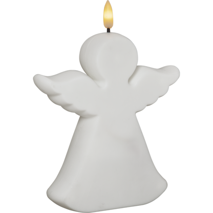 Gravdekoration LED Gravljus Flamme Angel Vit 18 cm