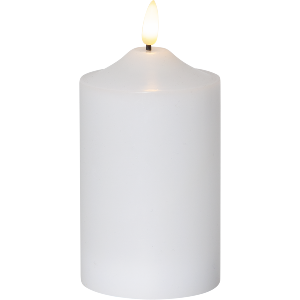 LED Blockljus Flamme Top Vit 15 cm