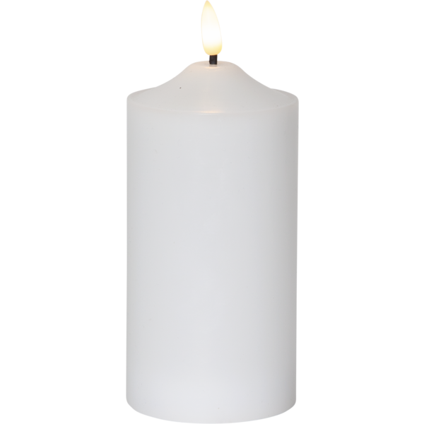 LED Blockljus Flamme Top Vit 17 cm