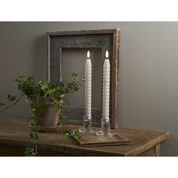 LED Antikljus 2-pack Flamme Swirl 25 cm