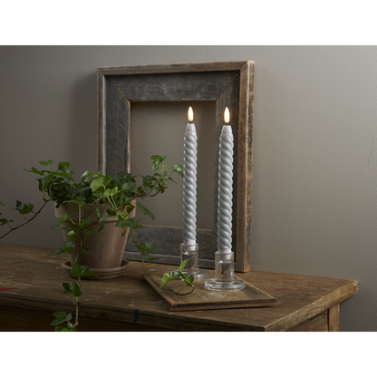 LED Antikljus 2-pack Flamme Swirl 25 cm