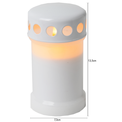 Gravdekoration LED Gravljus Serene Vit 13,5 cm