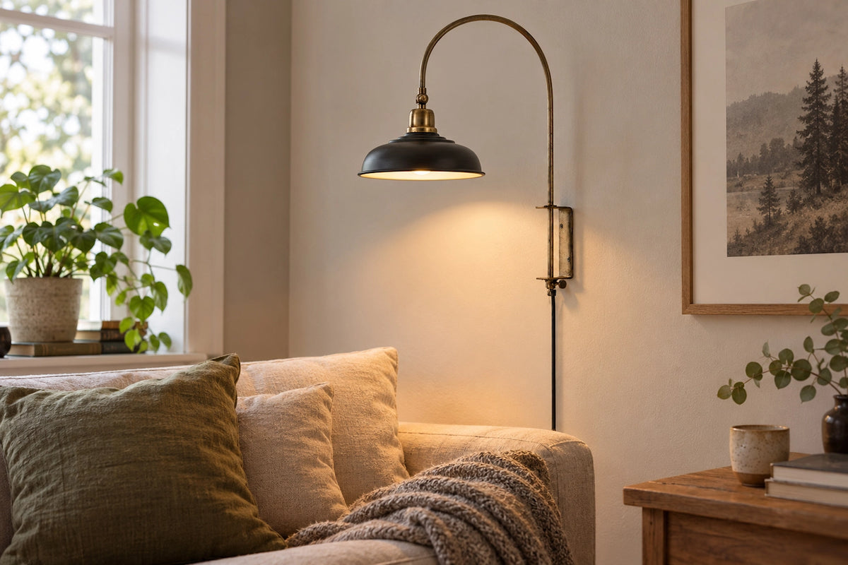 Vägglampa Noa Svart 20x24 48cm HH