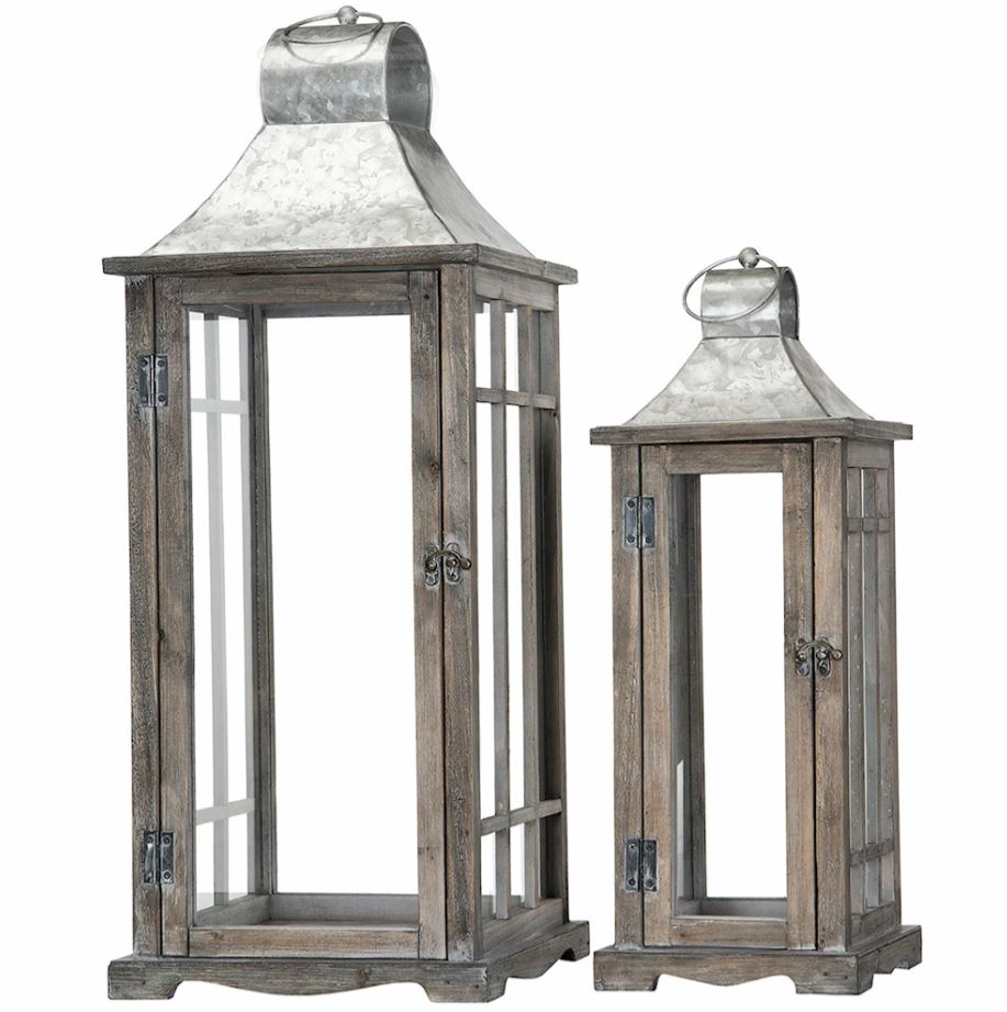 Ljuslykta Trä House Old Wood 2-pack