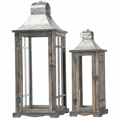 Ljuslykta Trä House Old Wood 2-pack