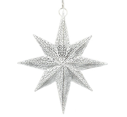 Adventsstjärna metall Antikvit 50 cm