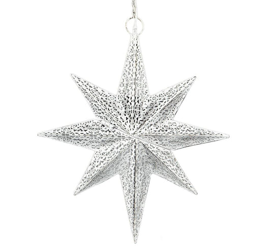 Adventsstjärna metall Antikvit 50 cm