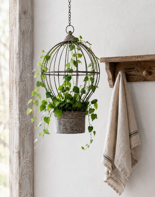 Blomkruka Hängande bur Luftballong 43 cm