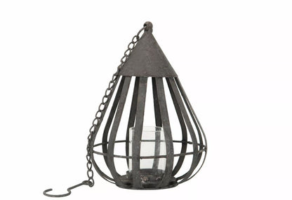 Ljuslykta Droppe Kedja Metall 19x19x26cm HH