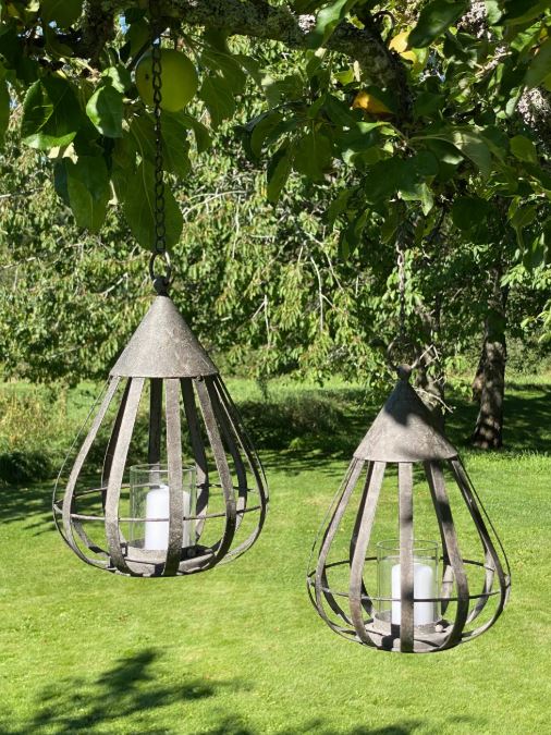 Ljuslykta Droppe Kedja Metall 19x19x26cm HH