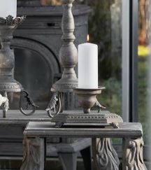 Ljusstake Blockljus 2-pack Metall 21x12x12cm HH