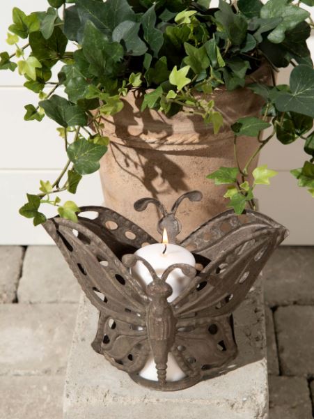 Ljuslykta Fjäril 3-pack Metall HH