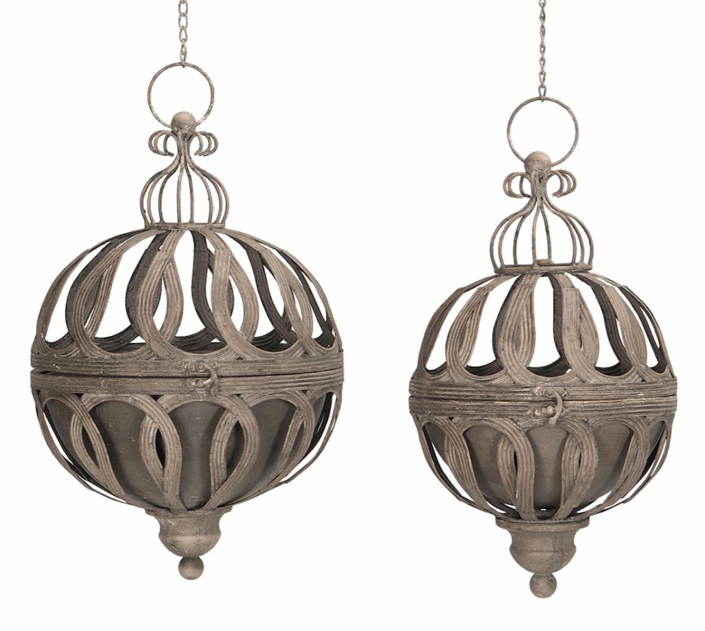 Blomkruka Ampel Planteringsbur 2-pack Grå