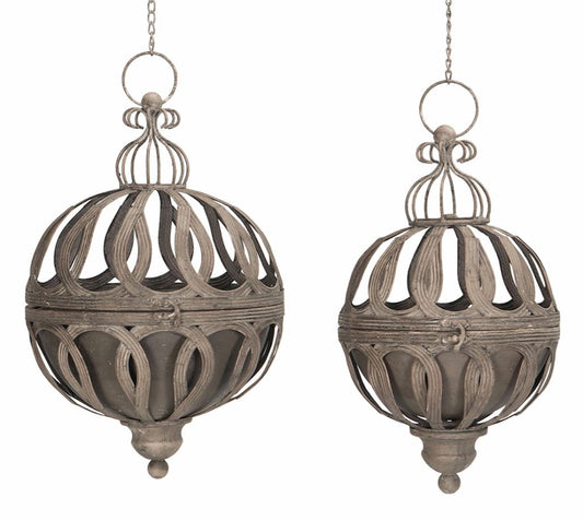 Blomkruka Ampel Planteringsbur 2-pack Grå