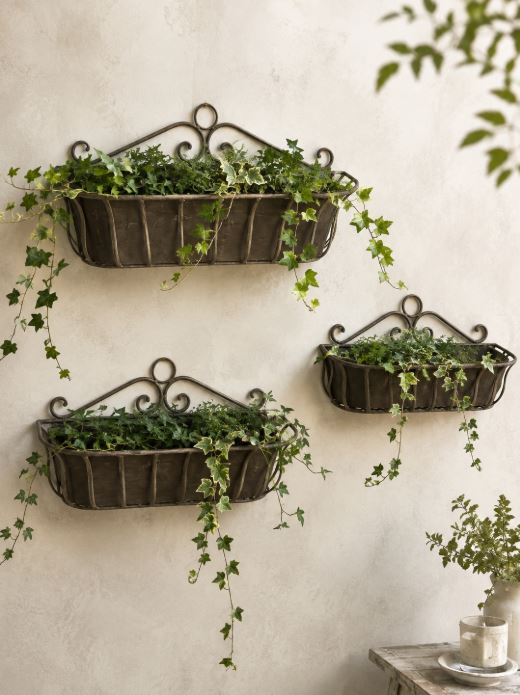 Blomkruka Utomhus Blomlåda Vägg Insats 3-pack