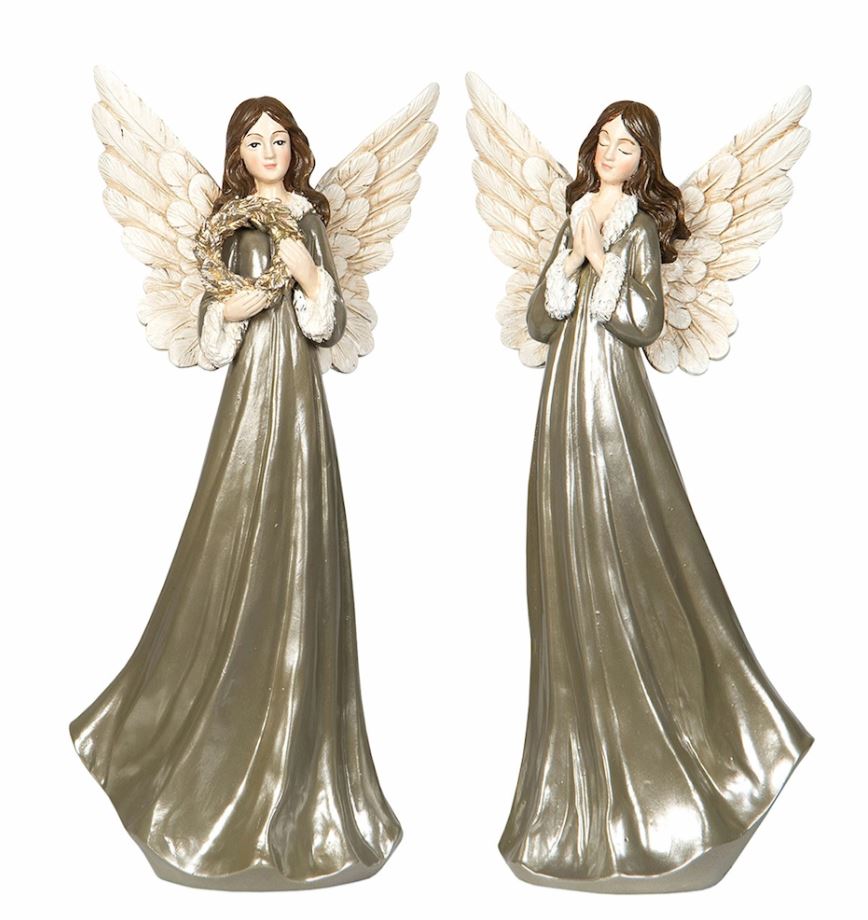 Juldekoration Inomhus Ängel 2-pack Mix 26 cm