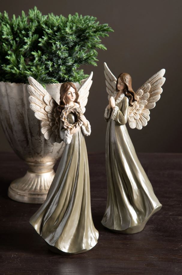 Juldekoration Inomhus Ängel 2-pack Mix 26 cm