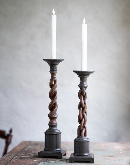 Ljusstake Kedja 43 cm svart brun