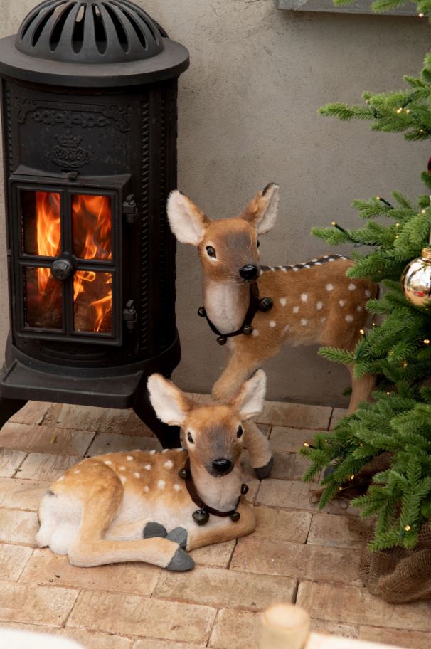 Juldekoration Inomhus Dovhjort Kalvar 2-pack 58 cm Mix