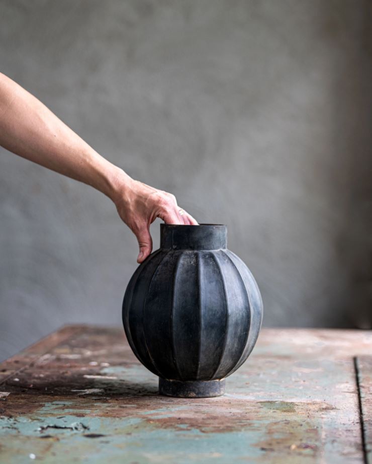 Dekorativ Vas Ø22x26cm Glas