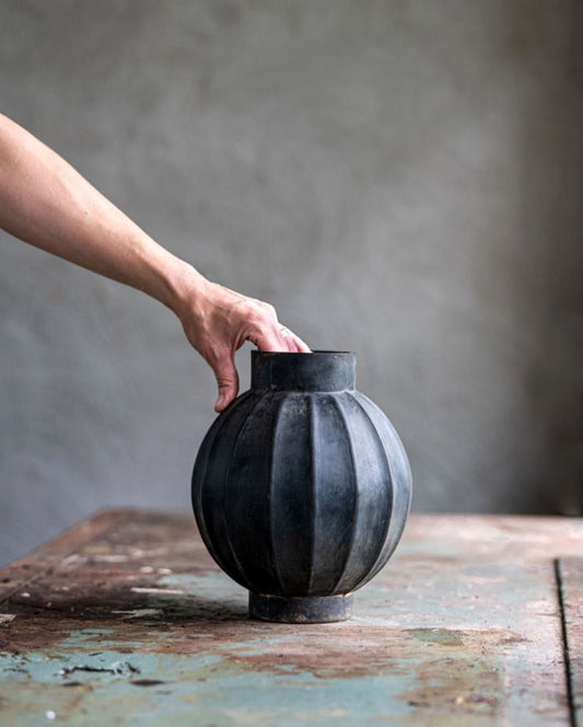 Dekorativ Vas Ø22x26cm Glas