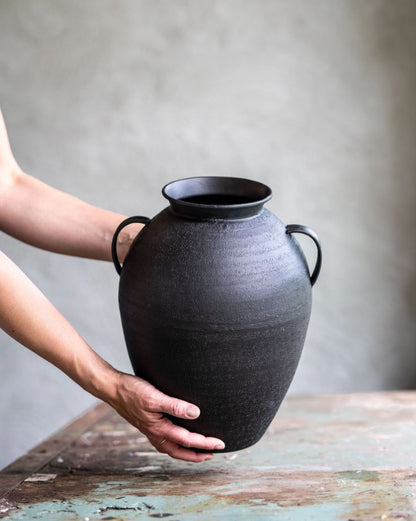 Blomkruka Urna Metall 27x28x34cm