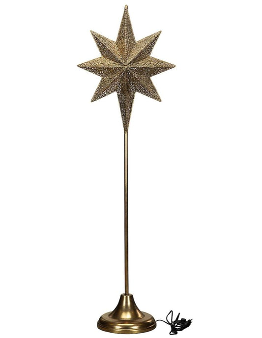 Belysning Jul Golvlampa Stjärna 159 cm Guld