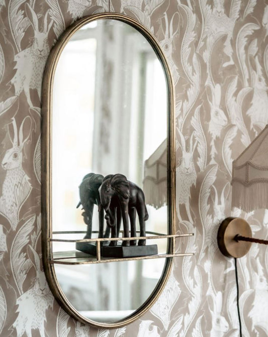 Väggspegel  45x13x88cm antikguld