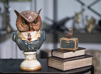 Dekoration Skrin Med Uggla Poly 12x7x15cm