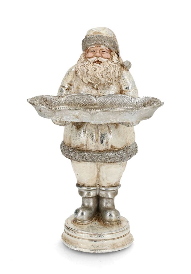 Juldekoration Inomhus Tomte Med Fat 14x16x25cm