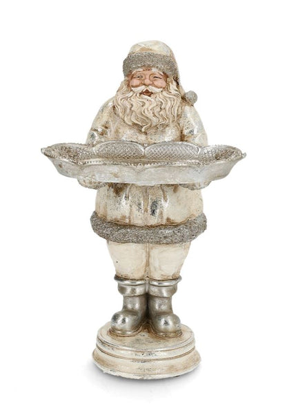 Juldekoration Inomhus Tomte Med Fat 14x16x25cm